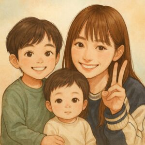 川栄李奈と2人の子供