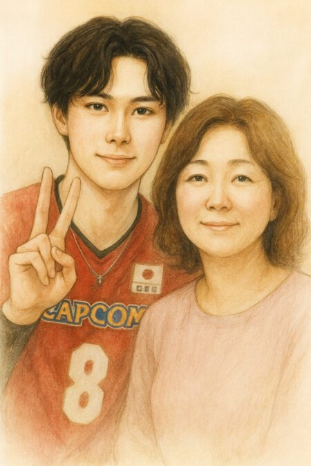 髙橋藍と母