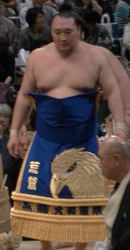 荒磯部屋出身で幕内に昇進した荒鷲（2014年9月場所）
