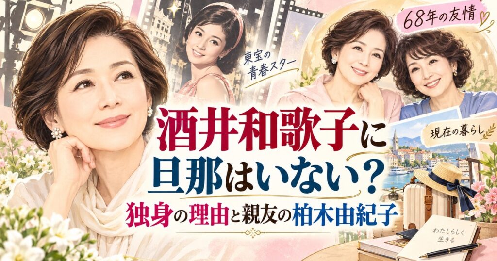 酒井和歌子に旦那はいない？独身の理由と親友の柏木由紀子